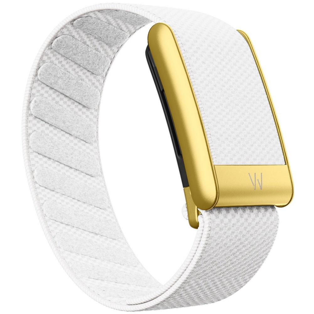 Suitable for Whoop 5.0 Wristband Strap, Nylon Woven Elastic Whoop MG Sports Replacement Strap, W Logo Gold Metal