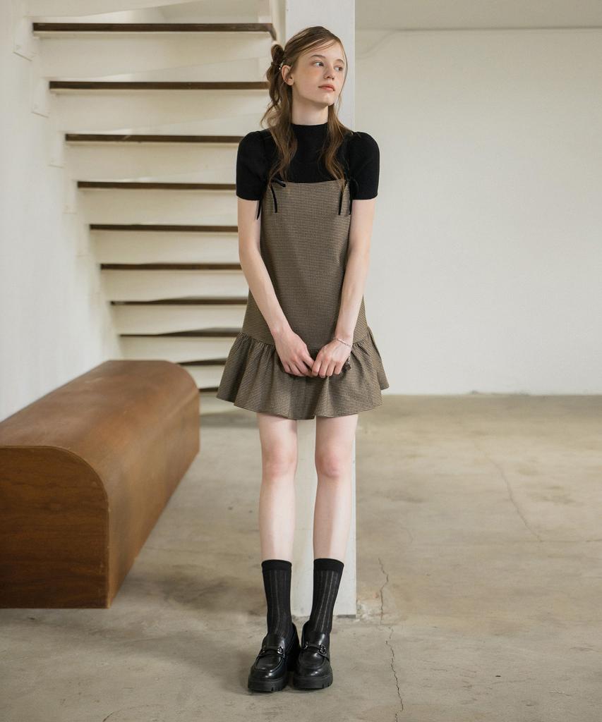HYFVE Choco Mini Houndstooth Sleeveless Dress