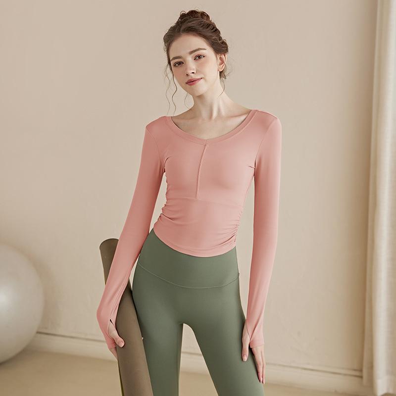 

Женский облегающий топ с длинным рукавом для йоги и пилатеса на осень/зиму XX-Large