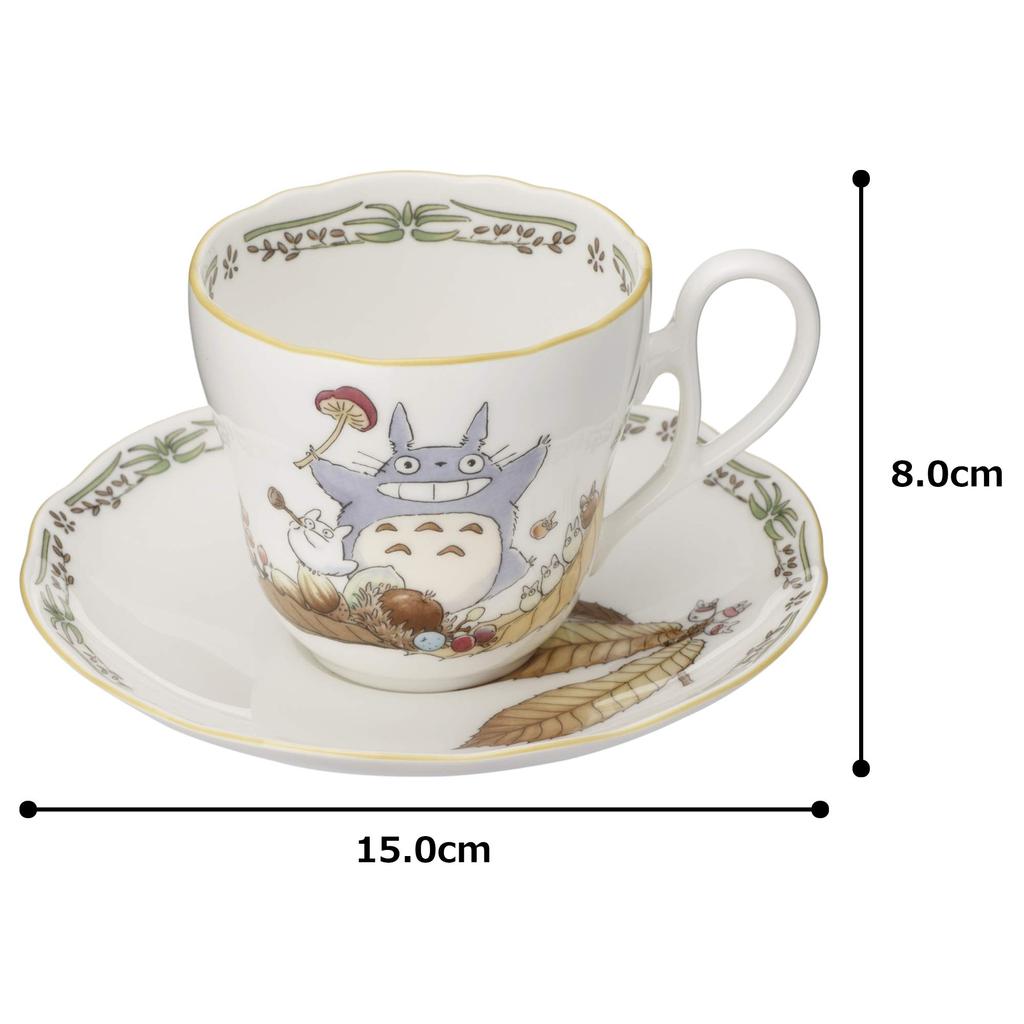 Noritake Cup Saucer Coffee 250cc My Neighbor Totoro Microwave Safe 2 Bone China & (Pair Set) (For Tea) TP97889/4924-38