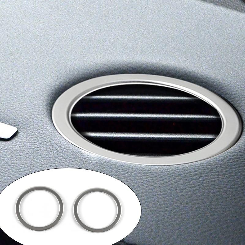 Stainless Steel Sticker Car Dashboard Air Condition Vent Circle Frame Trim For Mercedes Benz CLS W218 CLS260 300 320 350 2012-17