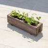 Takasho Slim Herb Planter S Brown Wooden WSP with Divider Rectangular Planter Pot Stylish Flower Pot WSP-01B