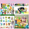 Plants Zombies Vs Static Model Toy Collection With Storage Container Gift For