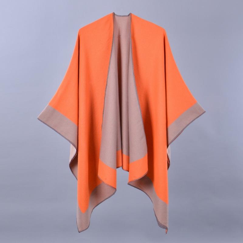 New Women's Spring Scarf Shawl Fashion Versatile Solid Color Four Seasons Imitation Cashmere Split Cape