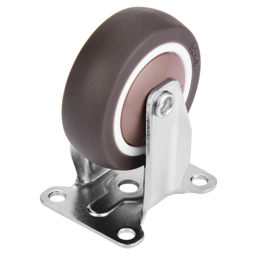 4Pcs 2in TPE Rubber Removable Mute Chair Fixed Rubber Casters