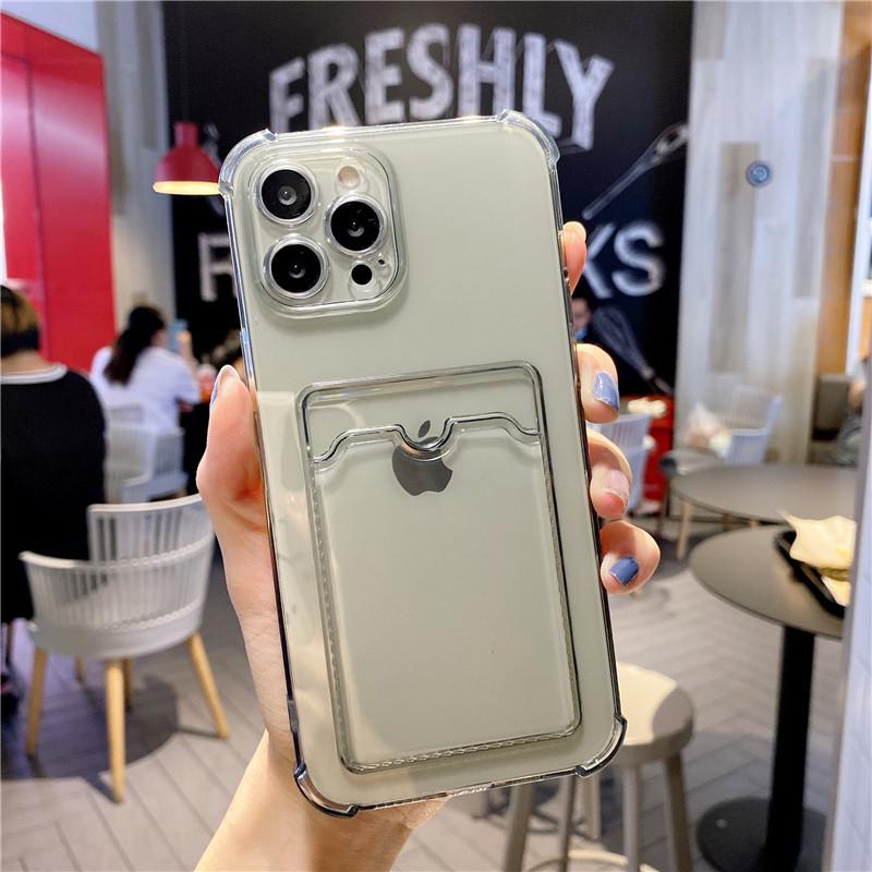 iPhone 17 Pro Max Klare Kartenhalter-Hülle mit Fotoeinsatz | Vollständige Abdeckung Sturzfest