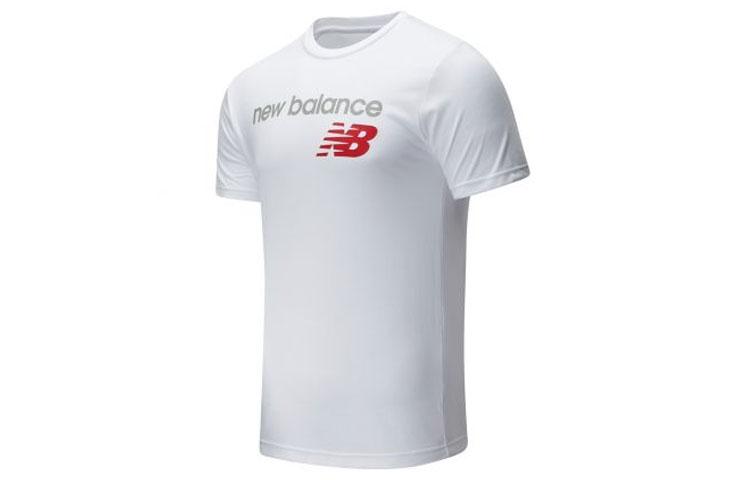 Мужская минималистичная футболка New Balance Белая MT01987-WT L