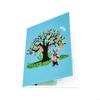 Recycled Paper Easters Popup Greeting Card Rabbit Eggs Tree Craft