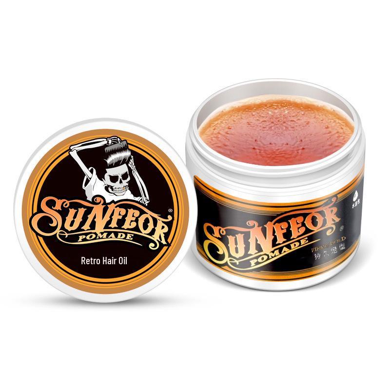 

Skull Retro Hair Pomade: American English Version for Slicked Back Styles – Moisturizing Hair Wax & Clay