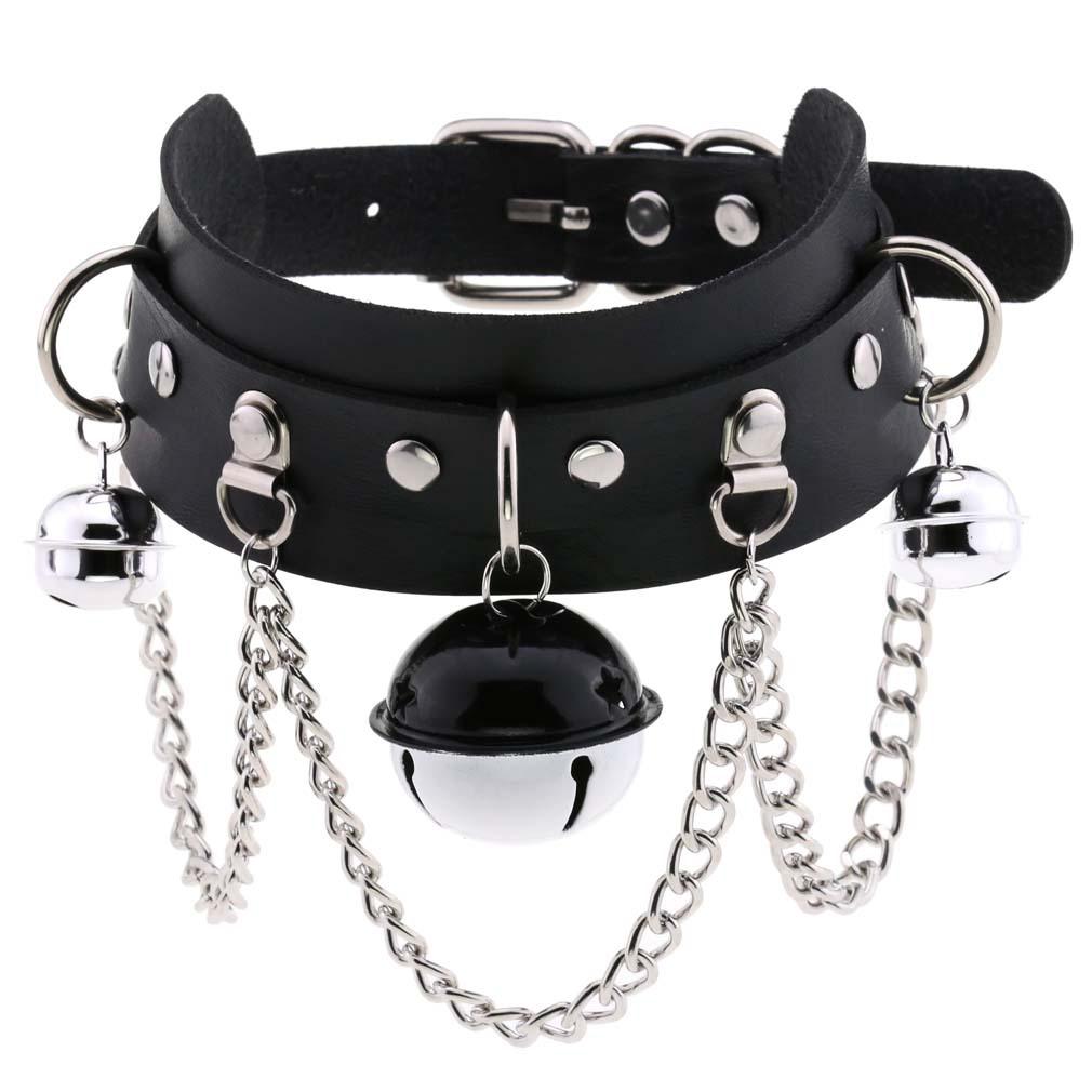 DIEZI Fashion Sweet Cool Torques Necklace Gothic PU Leather Tassel Chain Choker Collar Necklace For Women Men Body Chain Jewelry