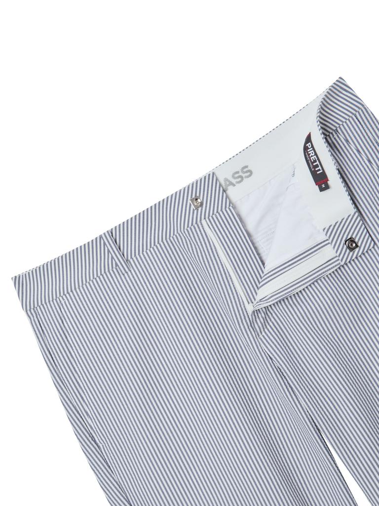 PIRETTI Elite Seersucker Straight Fit Pants M_White