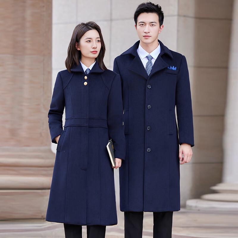 Troloman Unisex Business Wool Blend Padded Coat