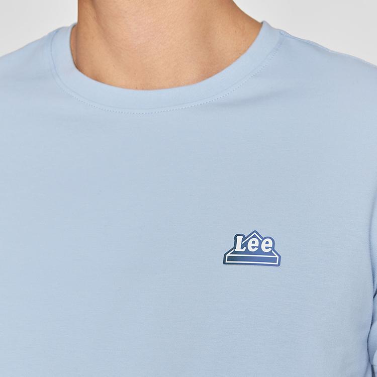 Slim Fit Round Neck Versatile Short Sleeve T-Shirt Men Tops Sky-Blue LMT010160K9900FA07954