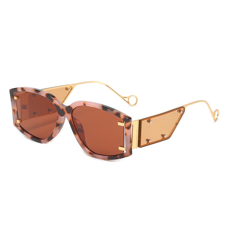 Sunglasses, Trendy Personalized Wooden Nails, Side Lens Glasses, The Same Large-Frame Sunglasses.