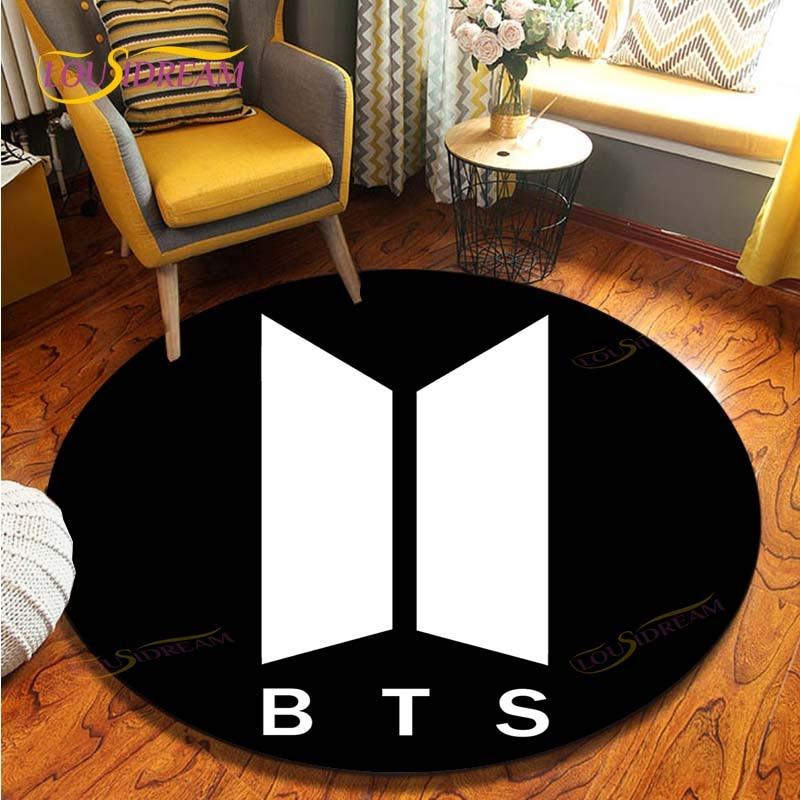Новейшие круглые ковры Kpop Bangtan Boys, геометрические противоскользящие ковры для гостиной, ковер для комнаты, домашние ковры, коврик для пола в ванной комнате 120cm