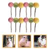 12 Pcs Lollipop Pet Rabbit Snacks Guinea Pig Toys Hamster Chewing Sticks Plant Bunny Molar Animals Biting Playthings