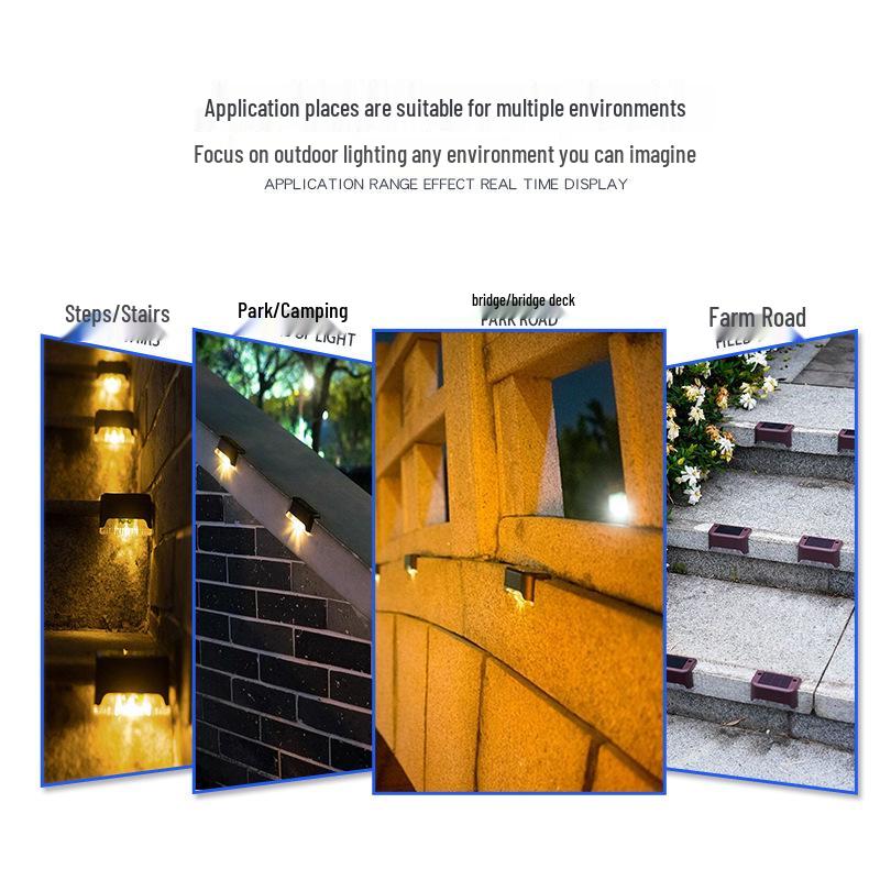 Waterproof Solar Step and Wall Lights for Outdoor Stairs and Fences