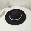 French Wool Woolen Groove Small Pearl Camel Hat Women's Autumn and Winter Fashion Versatile Personality Street Shot Concave Top Hat