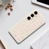 For Samsung Galaxy S25+ Case Pink Small Flowers Pattern Printing Straight Edge TPU Phone Back Cover