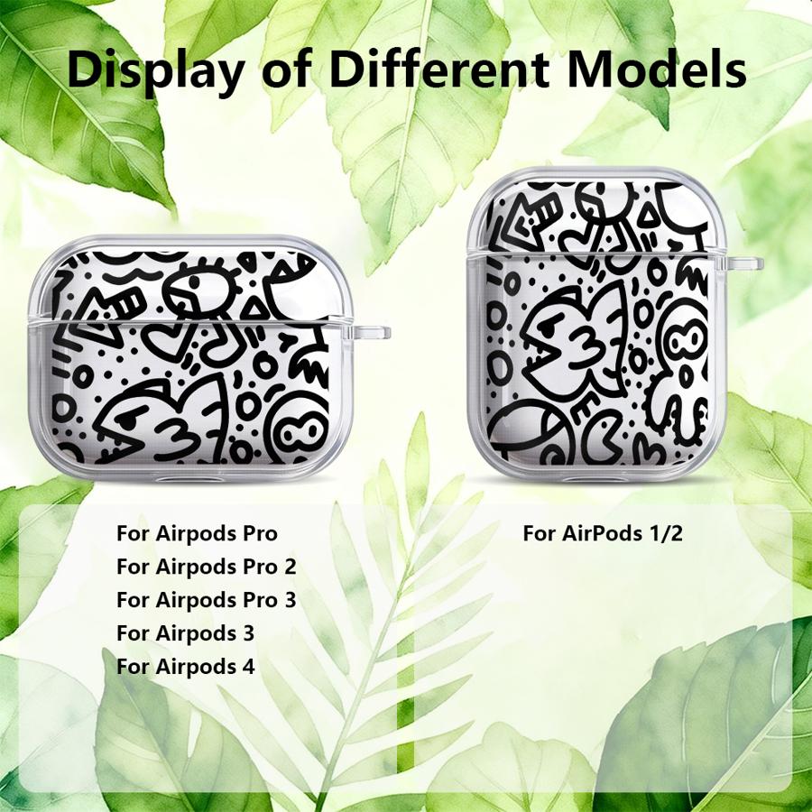 Cartoon Character Graffiti Case For Airpods 3 Pro2 Pro Pro3 4 1 2 Clear Earphone Cases Cover
