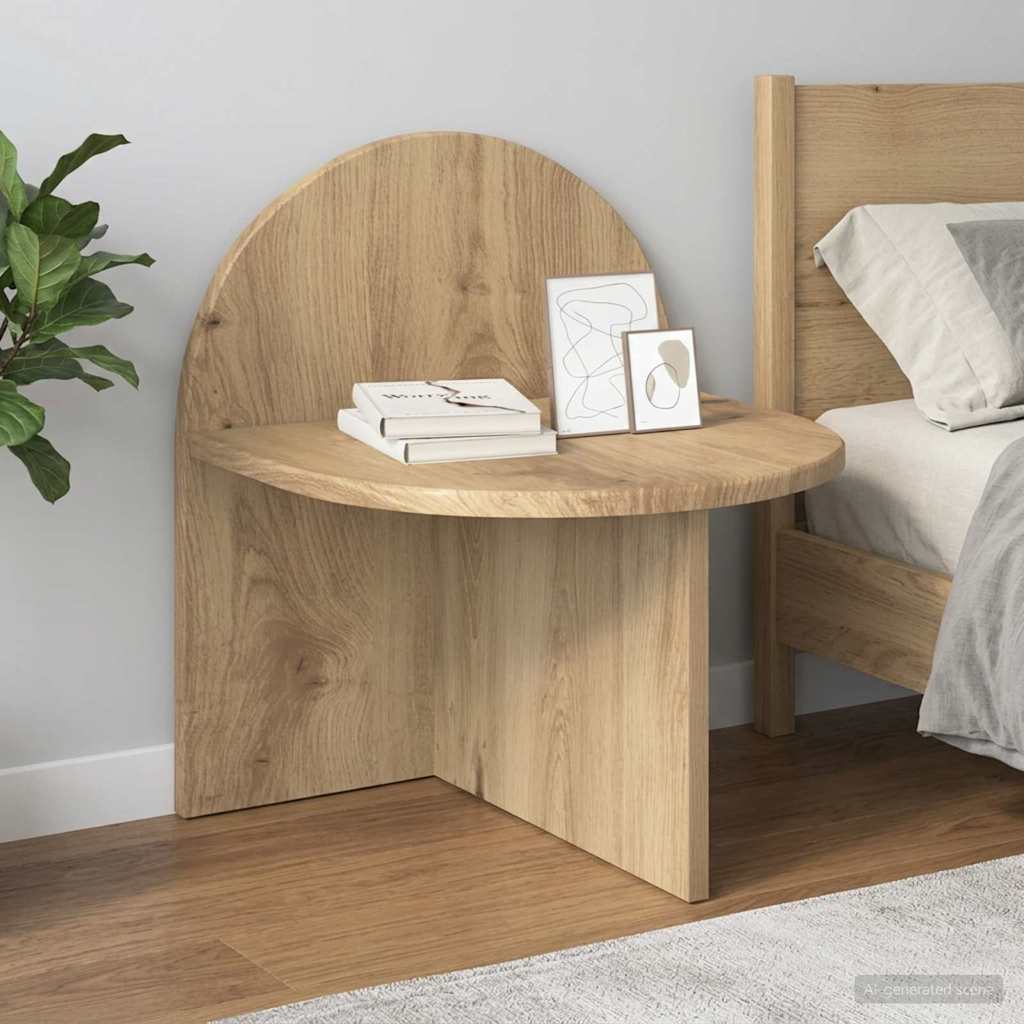 Nightstand Set 2 pcs Artisan Oak Finish 40 x 35.5 x 45.5 cm