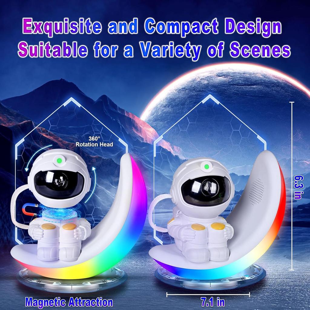Star Galaxy Night Light Projector for Kids Bedrooms Astronaut Space Projector with Remote and Time for Home Party Decoration