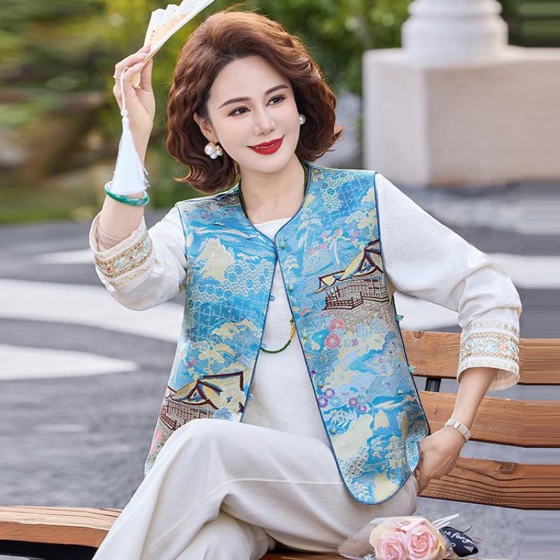

2026 Trendy Layered Chinese Wind Women s Vest - Elegant Young Style Camisole 5XL [150-165 lbs]