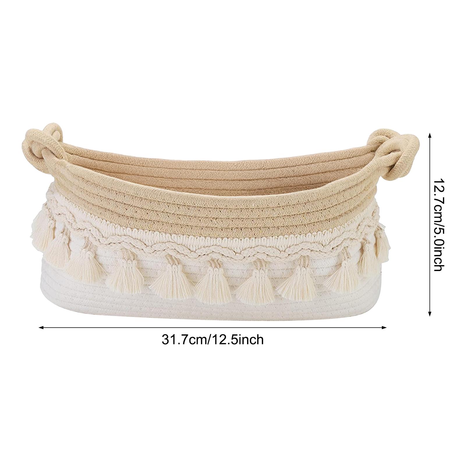 

Woven Storage Baskets Multifunctional Desktop Sundries Cosmetics Kids Toys Organizer Box Desk Stationery Space Saving Cases