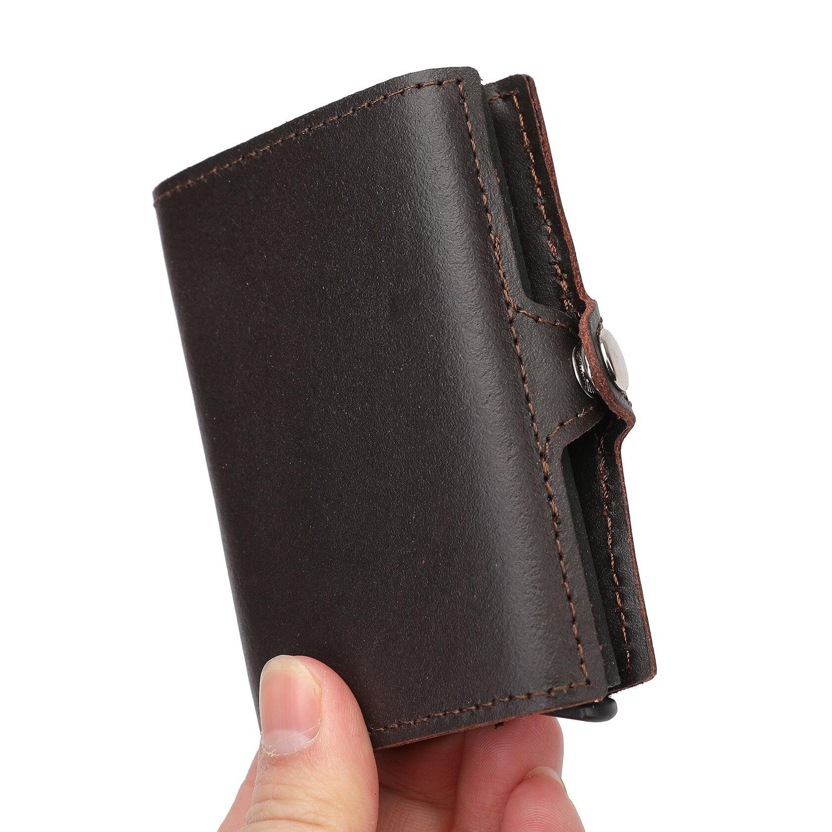 Кошельки Rfid для мужчин с держателем Airtags из натуральной кожи Держатель кредитной — фото 2