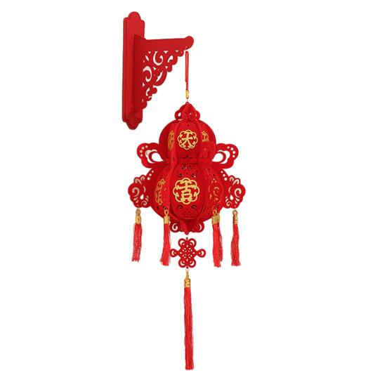 Year of The Horse Lantern Traditional Chinese New Year Decoration with Fabric Hanging Ornament for Door Festive Atmosphere 2026 Spring Festival Decor