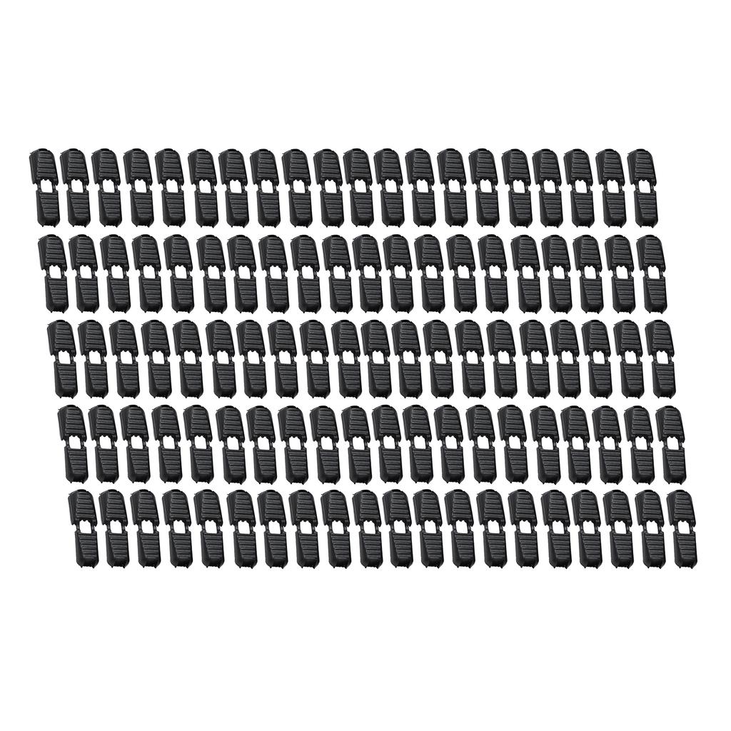 50/100Pcs Zippers Pull Cord Lock Cord Ends Replacement Cord Lock Clasp Shoelace Ends for Paracord Cord Shoes Backpacks
