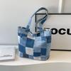 Fashionable Large-capacity Contrasting Shoulder Bag All-match New Spliced Tote Casual Commuting Handbag