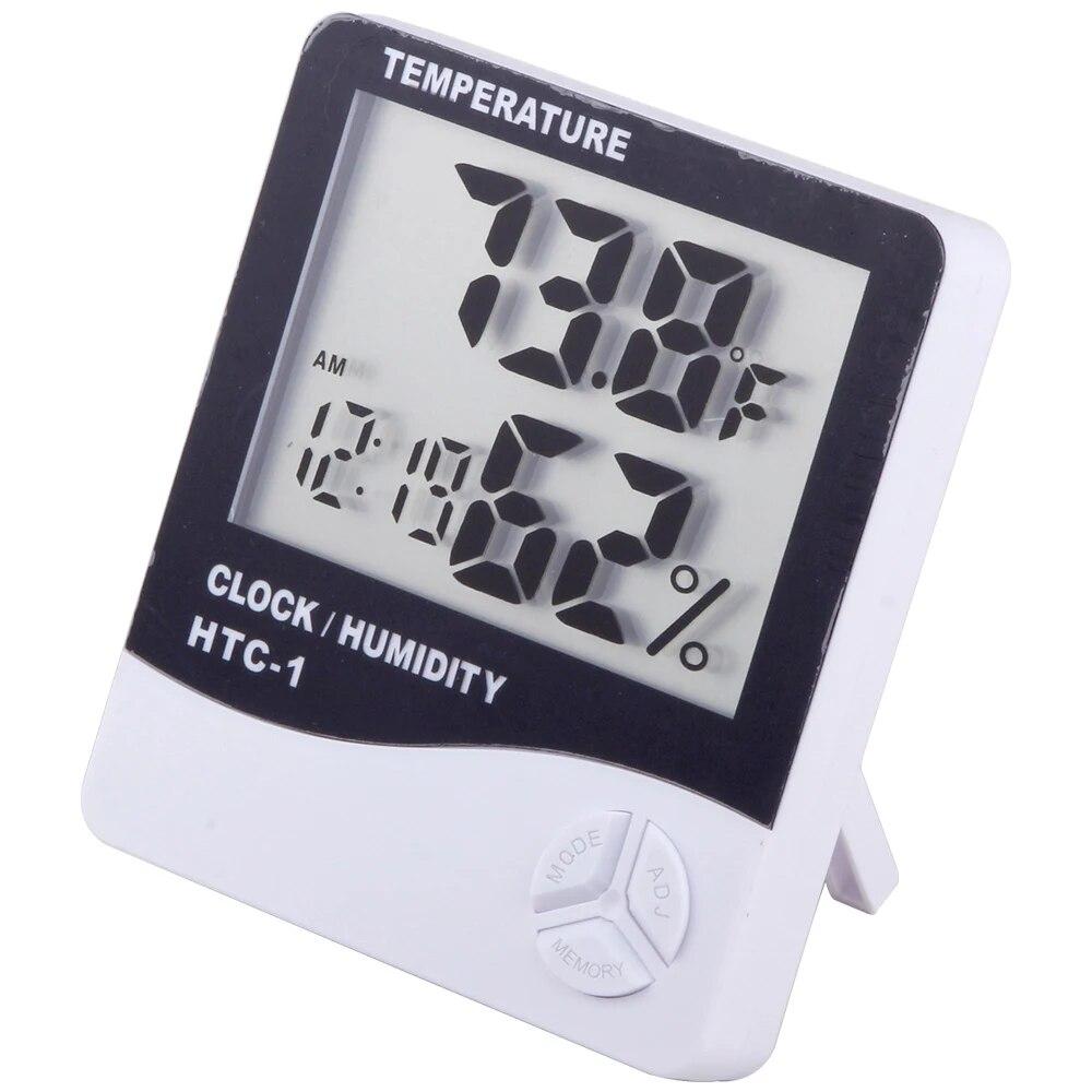 

РК-дисплей для нарощування вій Цифровий термометр Гігрометр Тестер температури та вологості Метеостанція Годинник Інструмент для макіяжу для нарощування вій