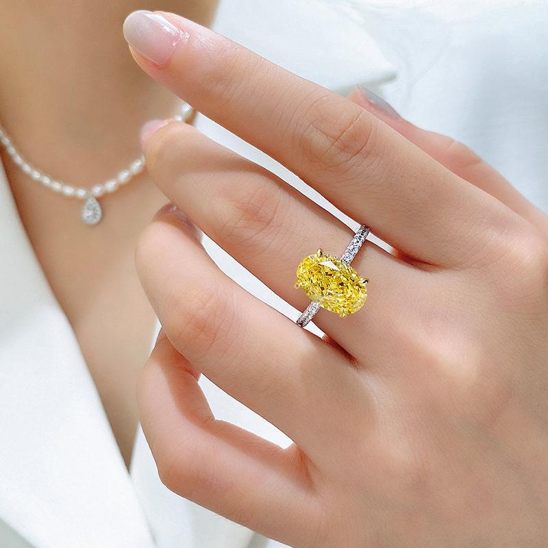 Longlongjin 2024 S925 Silver Oval Radiant Diamond Ring for Women