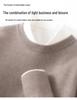 Men's Cashmere Round Neck Sweater - Business Casual Light Luxury Pullover, Soft & Smooth Knitwear for Autumn & Winter.