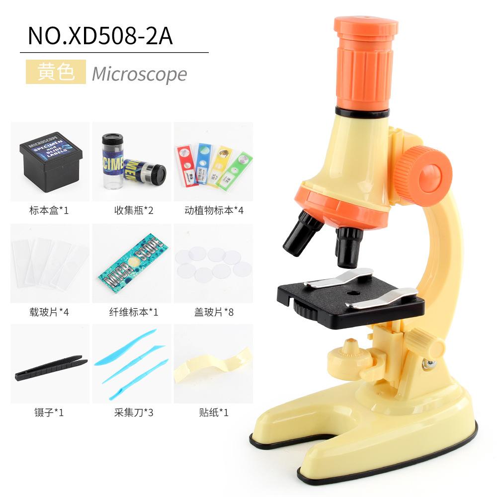 Children'S Science Microscope Led High Definition Light Science Experimental Education Toys For Kids Student Science Tool Gifts