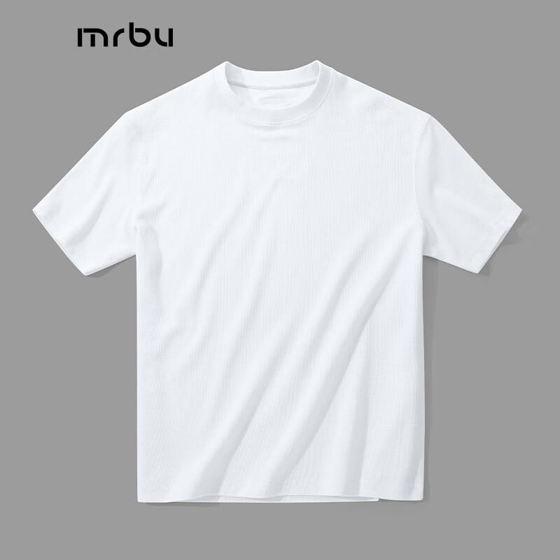 Mr. Bu s Men s Waffle Knit Relaxed Fit Crew Neck T-Shirt XL