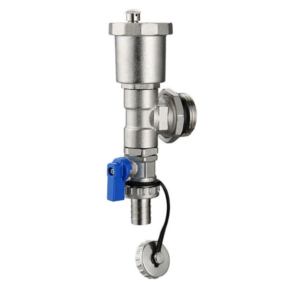 1 inch Water Distributor Exhaust Valve for Heating Manifold Automatic Air Vent Valve with Brass and Stainless Steel