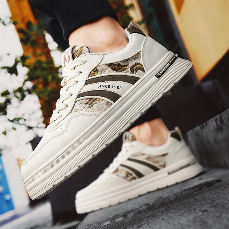 New Men's Classic Fashion Low Top Thick Sole Skateboarding Shoes Comfortable Soft Sole Basketball Sneakers