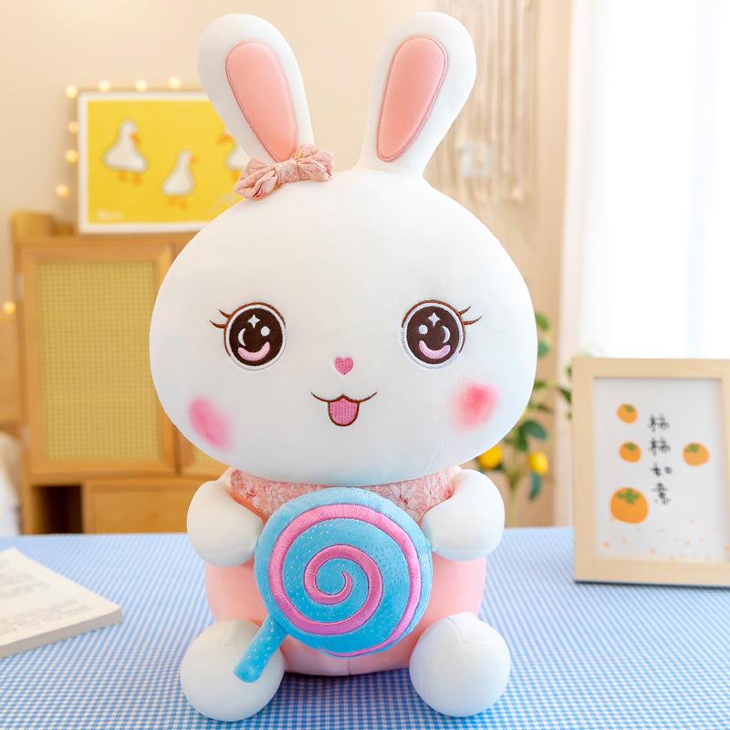 New Candy Rabbit Doll Plush Toy Cute Soft Rabbit Doll Ragdoll Kids Sleeping Pillow