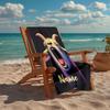 Custom Name Ultra-Soft Beach Towel with Goat Theme,Ideal for Pool - Camping, Diving - Perfect Travel Essential, Vibrant Beach Towel.