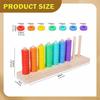 Color Sorting And Stacking Toy Made of Wooden Beads for Recognition, Educational
