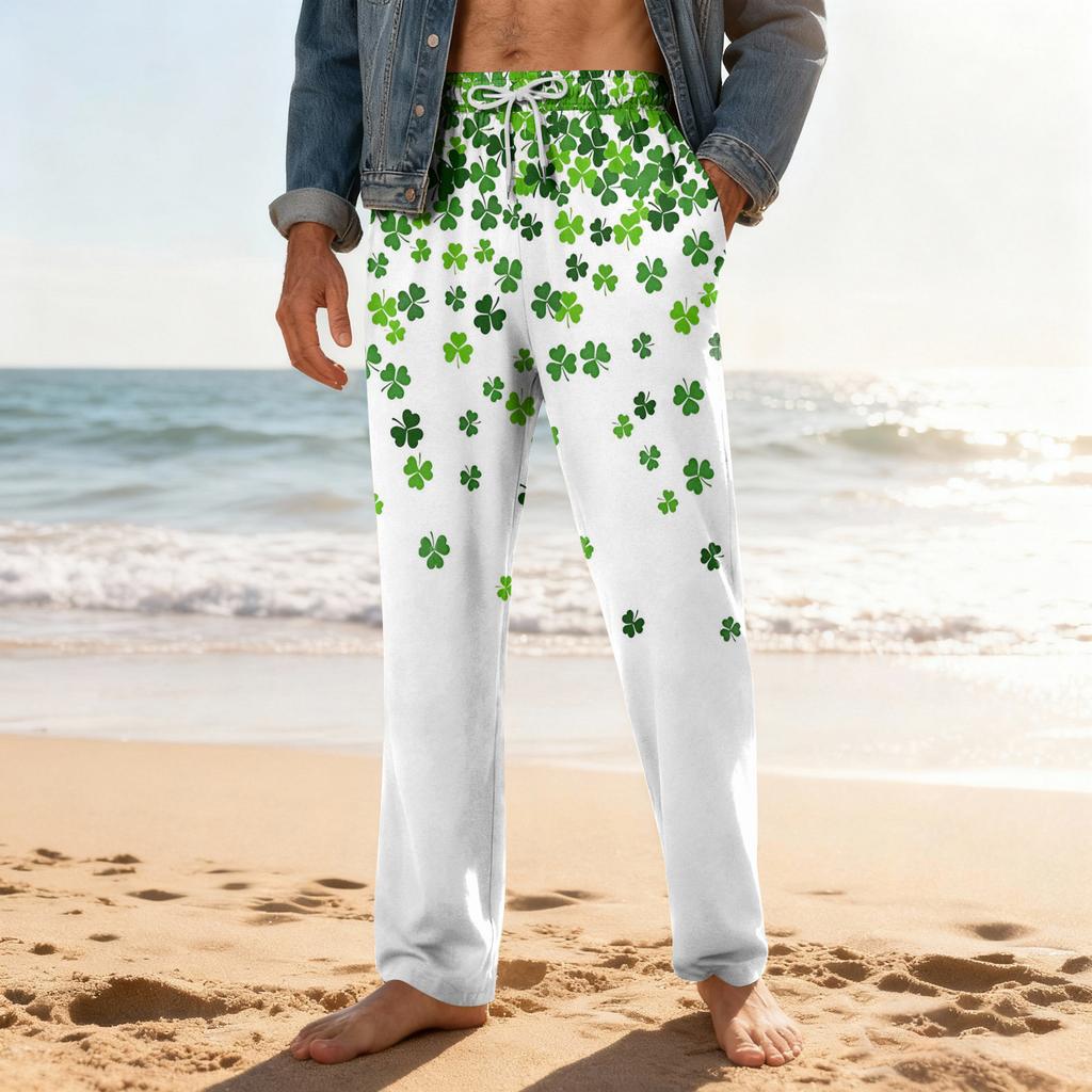 Men's Home Soft Pajama Pants Drawstring With Pockets Casual Sports Pants