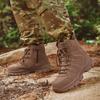 Men's Breathable Mid-Top Tactical Hiking Boots - Wear-Resistant, Large Size Military Duty Footwear