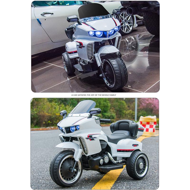 Children Dual Drive Electric Motorcycle Tricycle Oversized Toy Car Can Sit On Baby Battery Motorcycle
