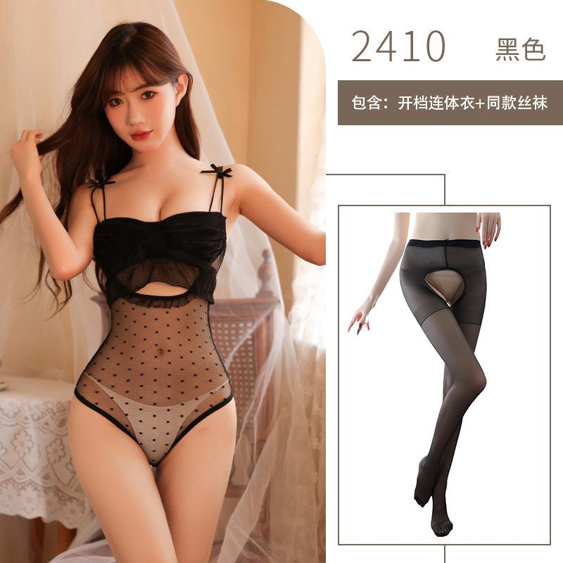 Sex Sexy Underwear Suspenders Hollow One-piece Tights Sex Clothes Uniform Women's Mesh Perspective