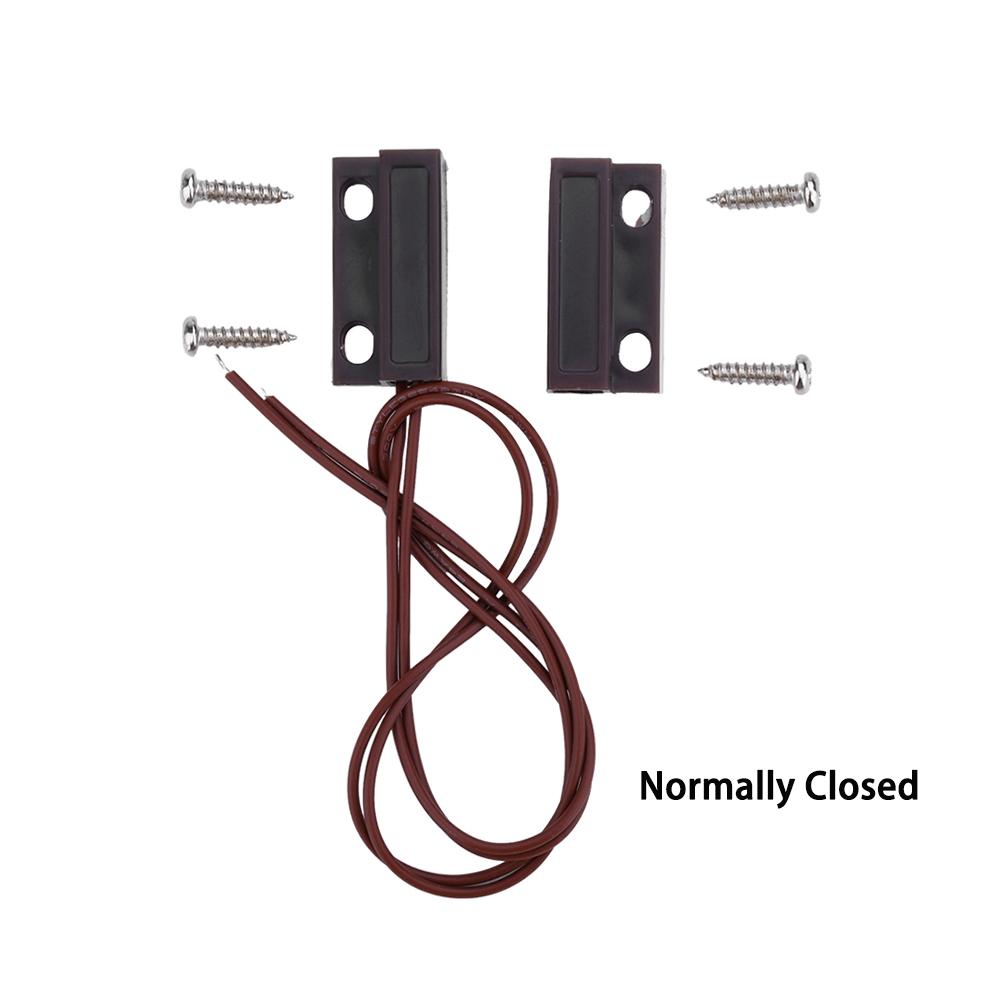 MC-38 Wired Door Window Sensor Magnetic Switch Detector Home Alarm System Normally Open Normally Closed NC/NO White/Black 1PCS