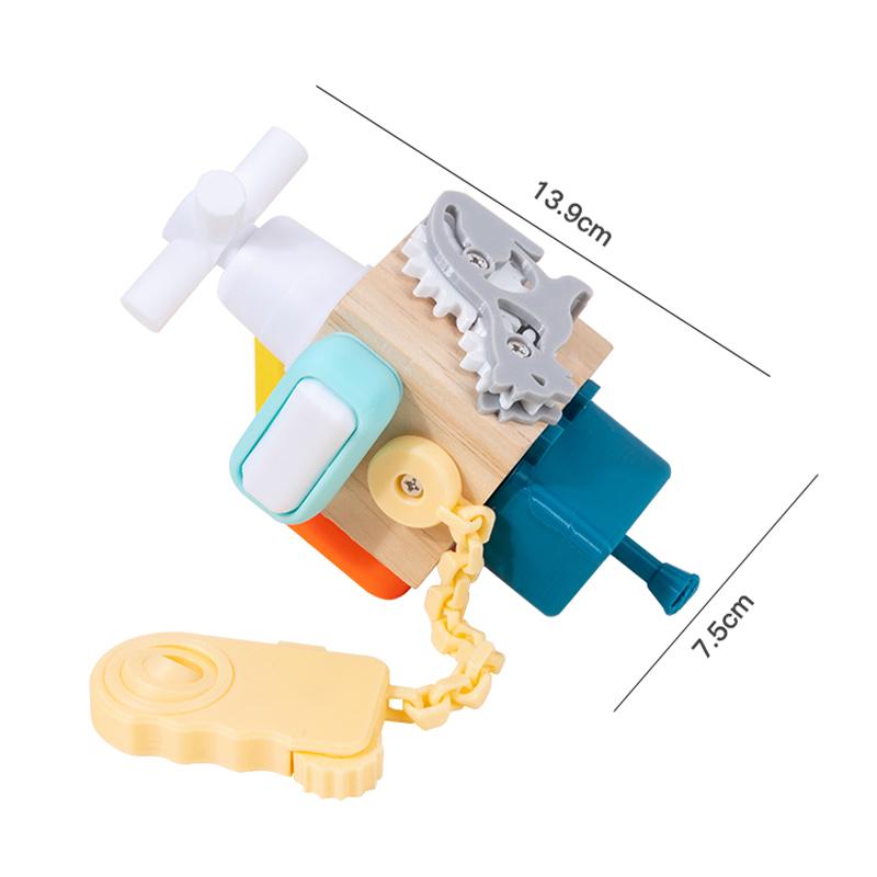 Busy Block Children s Puzzle Early Education Toys Thinking Enlightenment Keys Unlocking Blocks Montessori Teaching Aids Gifts