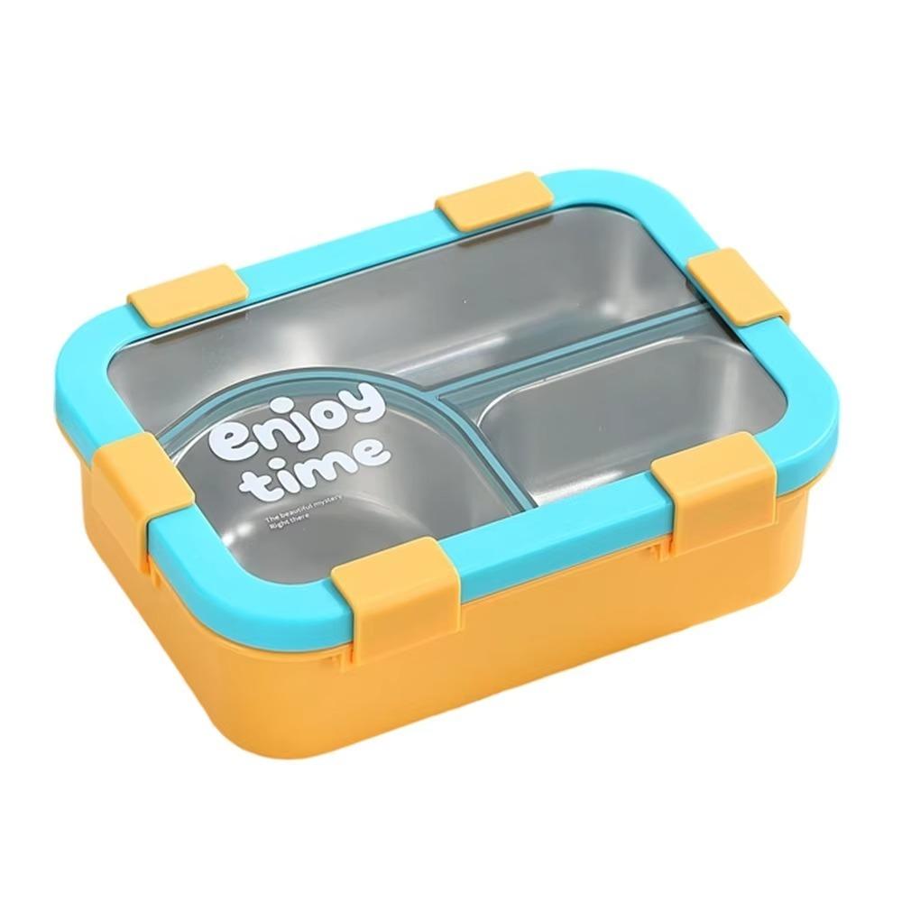 Leak-proof Divided Compartments Insulated Lunch Box Sealed Lid Food Container School Lunch