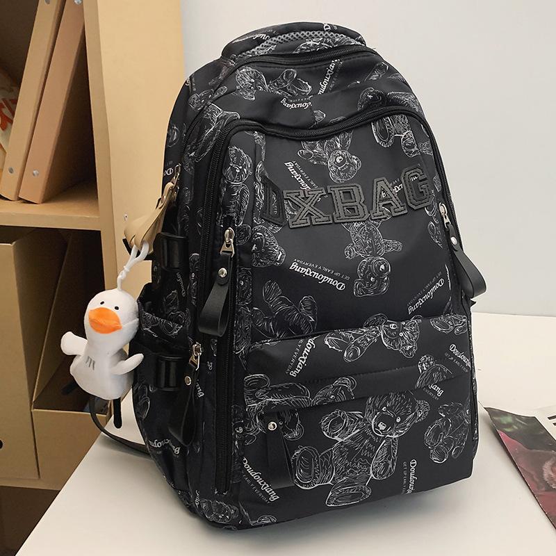 College Students  Girls  High School Students  Burgundy Large Capacity Male Backpack  Junior High School Students  Backpack